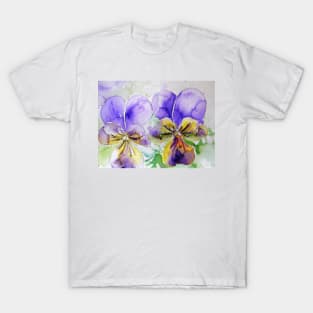 Viola Watercolor Purple T-Shirt